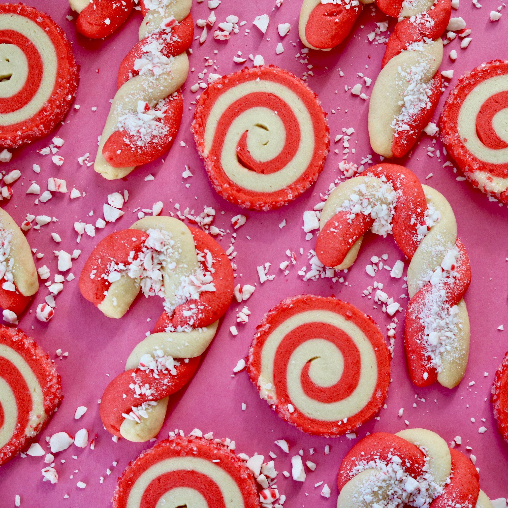 Candy Cane Cookie Variations